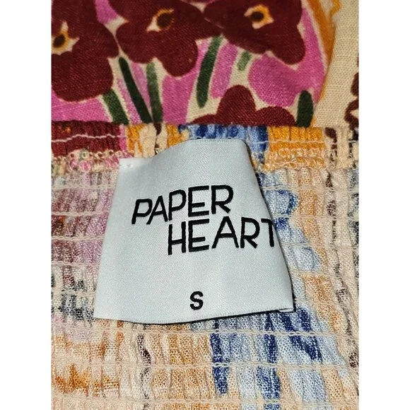 Paper Heart Anthropologie Wo's Strappy Stamp Floral Postcard Maxi Dress SzS 2803 - Picture 7 of 14